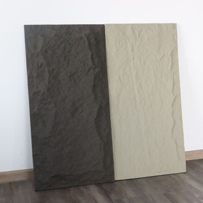 Poids léger gris-foncé de panneau de mur en pierre de champignon de Faux de polyuréthane d'unité centrale