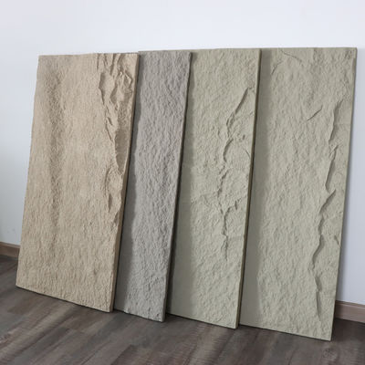 Poids léger gris-foncé de panneau de mur en pierre de champignon de Faux de polyuréthane d'unité centrale
