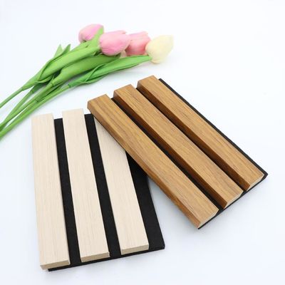 Panneaux acoustiques de luxe en placage de bois Tissu Cannelé Cannelé en bois