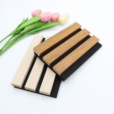 Panneau acoustique fait sur commande de panneau de mur 100% Polyester+MDF avec l'insonorisation de placage