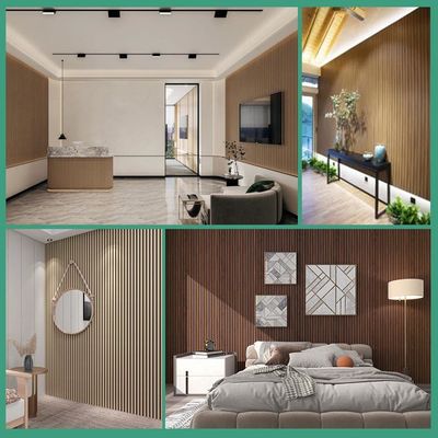 Panneau acoustique fait sur commande de panneau de mur 100% Polyester+MDF avec l'insonorisation de placage