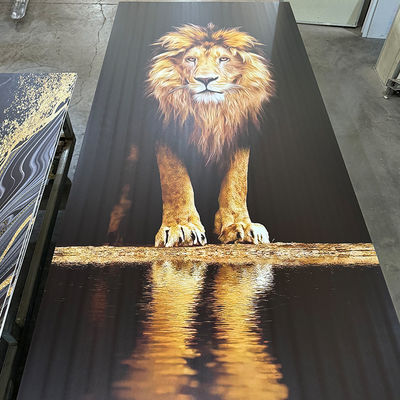 4*8 Ft UV PVC feuille de marbre imperméable à l'eau estampage à chaud / 3D imprimé panneaux intérieurs panneaux UV