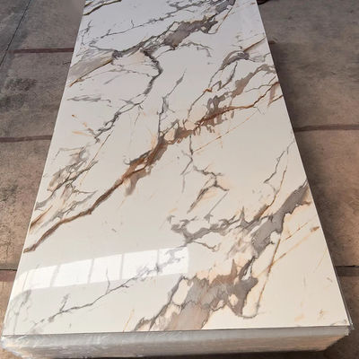 Plaque de marbre en PVC brillant/matte pour la décoration intérieure
