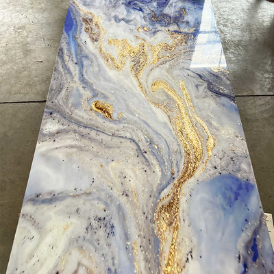 1220x2800mm Feuille de marbre en PVC décoratif intérieur