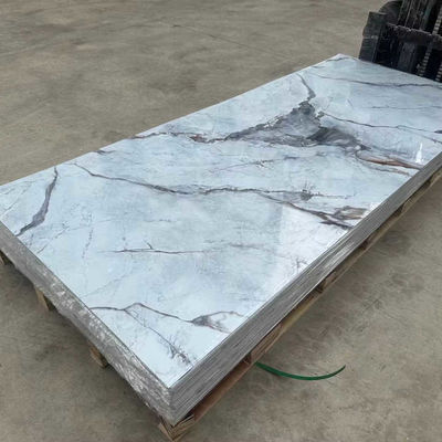 1220x2800mm Feuille de marbre en PVC décoratif intérieur