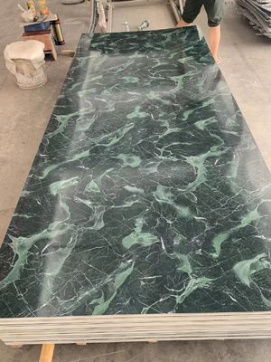 Le mur intérieur Decotion imperméabilisent la feuille en plastique de marbre UV 1220x2800mm de PVC