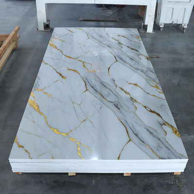 1220x2800mm Feuille de marbre en PVC décoratif intérieur